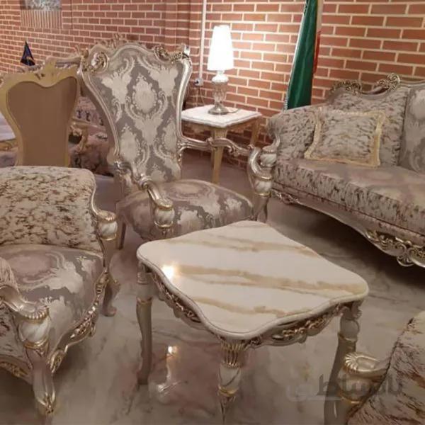 مبل کلاسیک مدل نایس دسته چوبی