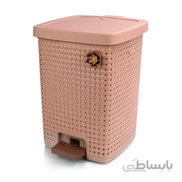 سطل زباله دوجداره مایا سفید کوچک