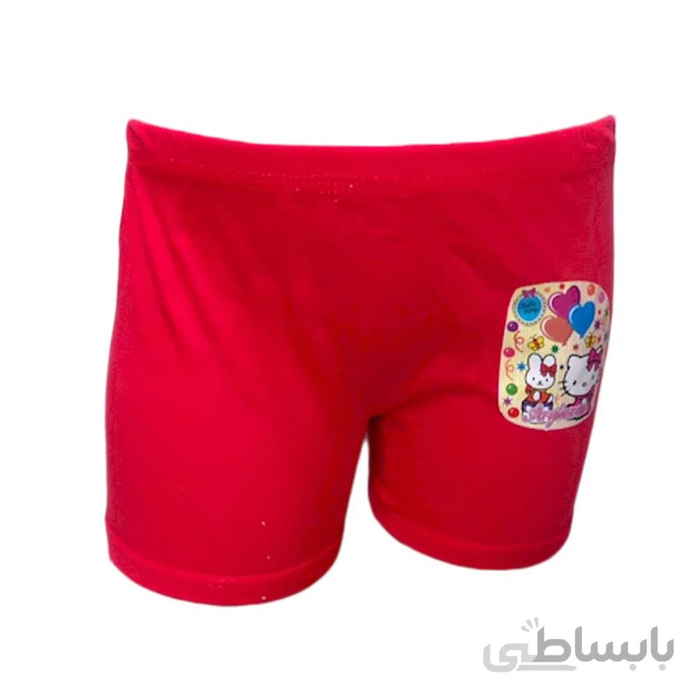 شورت پنبه پادار رنگ های راکتیو دخترانه ارغوان