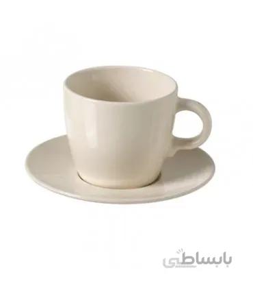 ست فنجان ایکیا مدل FARGKLAR رنگ بژ روشن