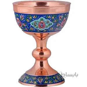 سنگاب مسی طرح پرداز اثر آقاجانی ارتفاع 16 سانتی متر کد C-506