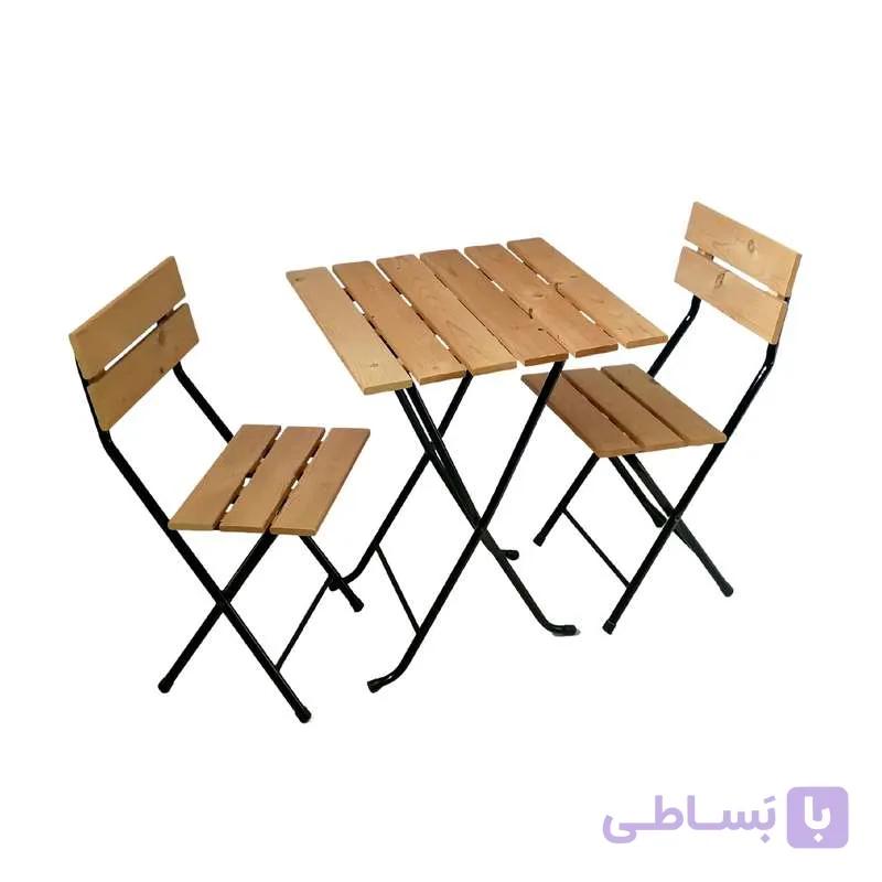 میز و صندلی تاشو سفری مدل چوبی کد 2060 — تصویر 1