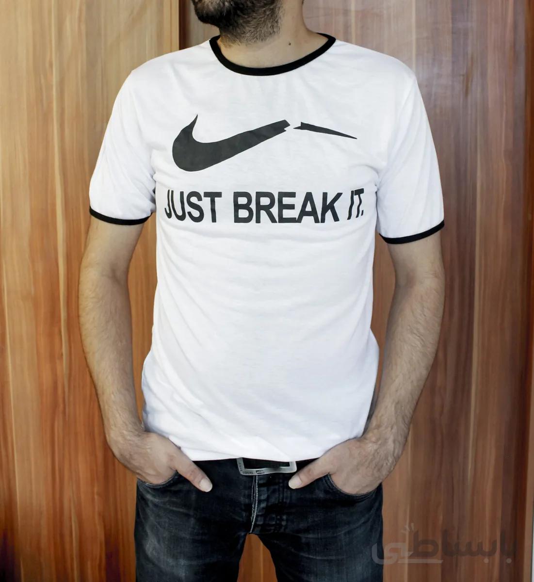 تیشرت مردانه طرح nike just break it