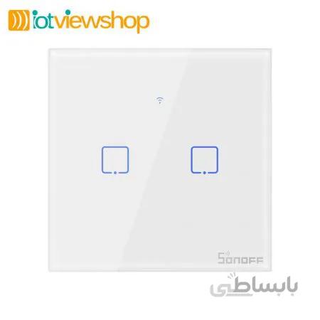 کلید لمسی دو پل هوشمند سونوف مدل T2 EU2C-TX
