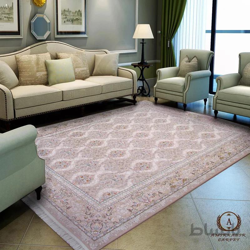 فرش ۱۲۰۰ شانه طرح واگره کرم