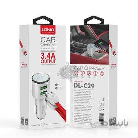 شارژر فندکی LDNIO مدل DL C29 ا غیر اصل
