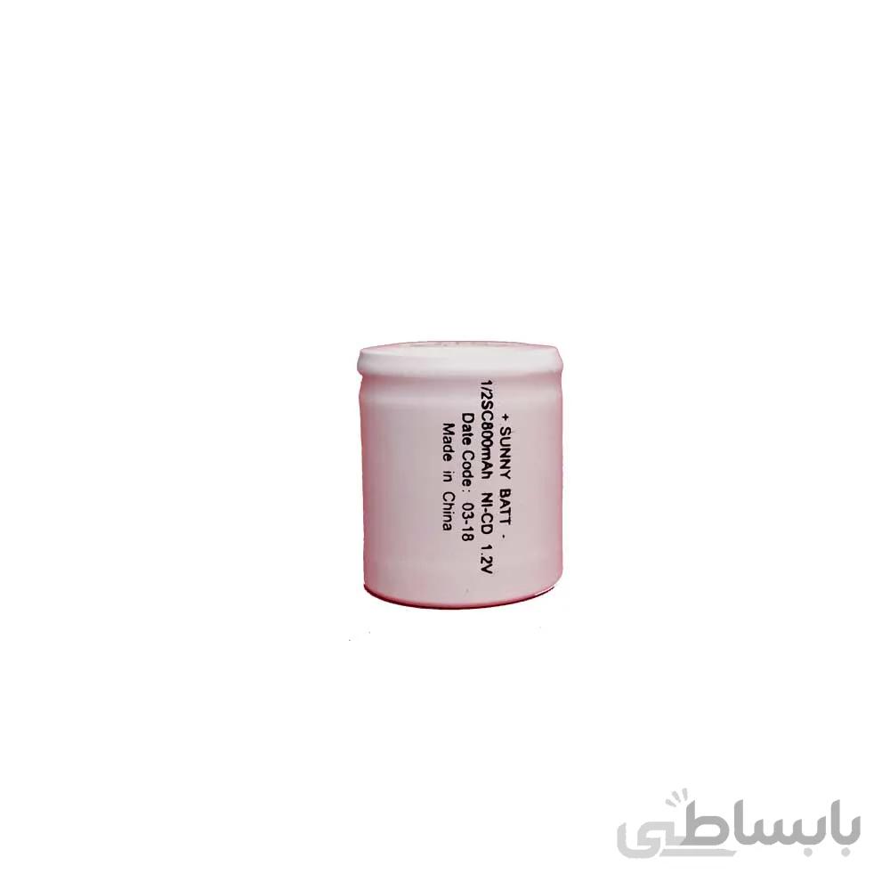 باطری نیکل کادمیوم SunnyBatt سایز 1/2SC با ظرفیت 800mAh
