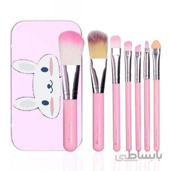 ست براش ۷ تایی طرح خرگوش-صورتی (Brush Set 7 Pcs)