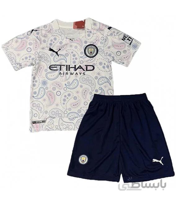 پیراهن شورت بچه گانه سوم منچستر سیتی Manchester city third soccer jersey kids Kit