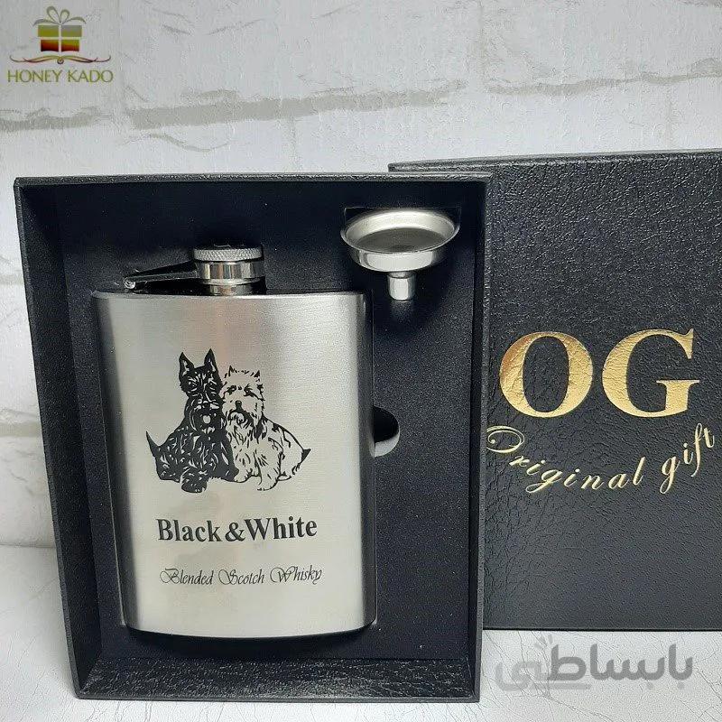 قمقمه جیبی استیل مدل Black & White