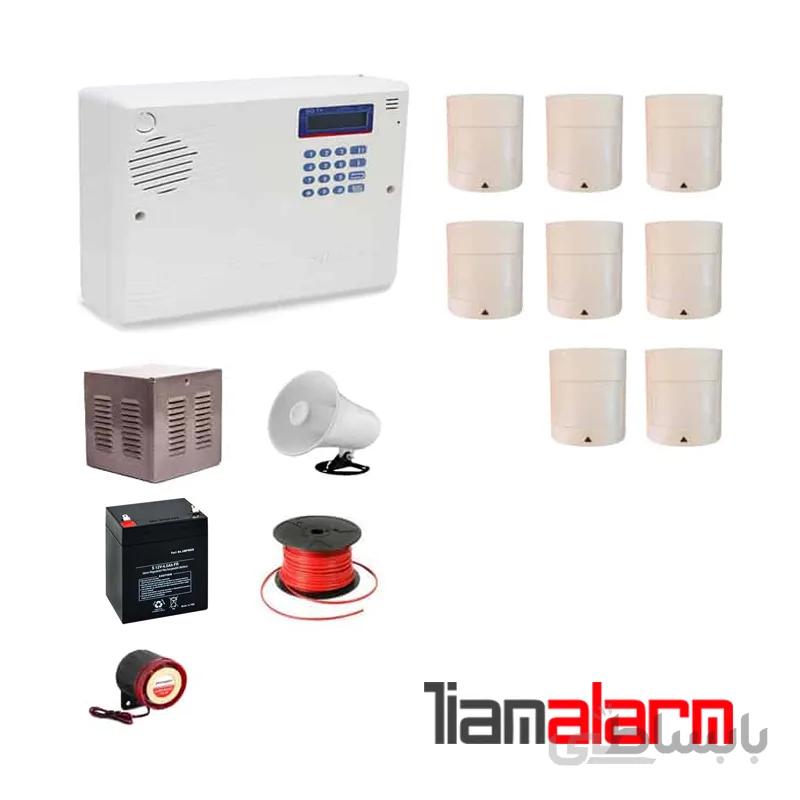 پکیج دزدگیر اماکن با سیم مدل سایلکس سیم کارتی و تلفنیSG8PR8
