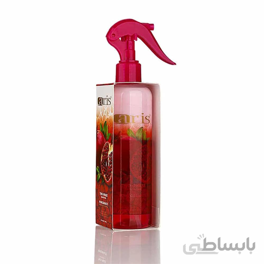 اسپری دوفاز مو با عصاره انار برای تثبیت رنگ و نرمی موها آریس6260583701143