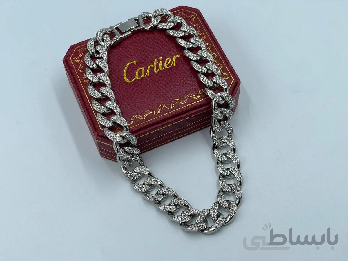 گردنبند زنانه فول نگین نقره ای