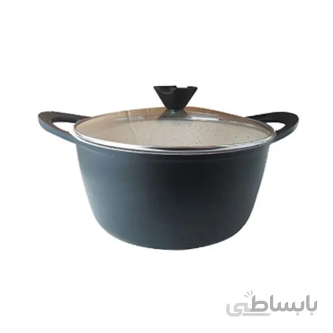قابلمه چدن و گرانیت نچسب ویستا تک مشکی سایز 36 – آسون بخر