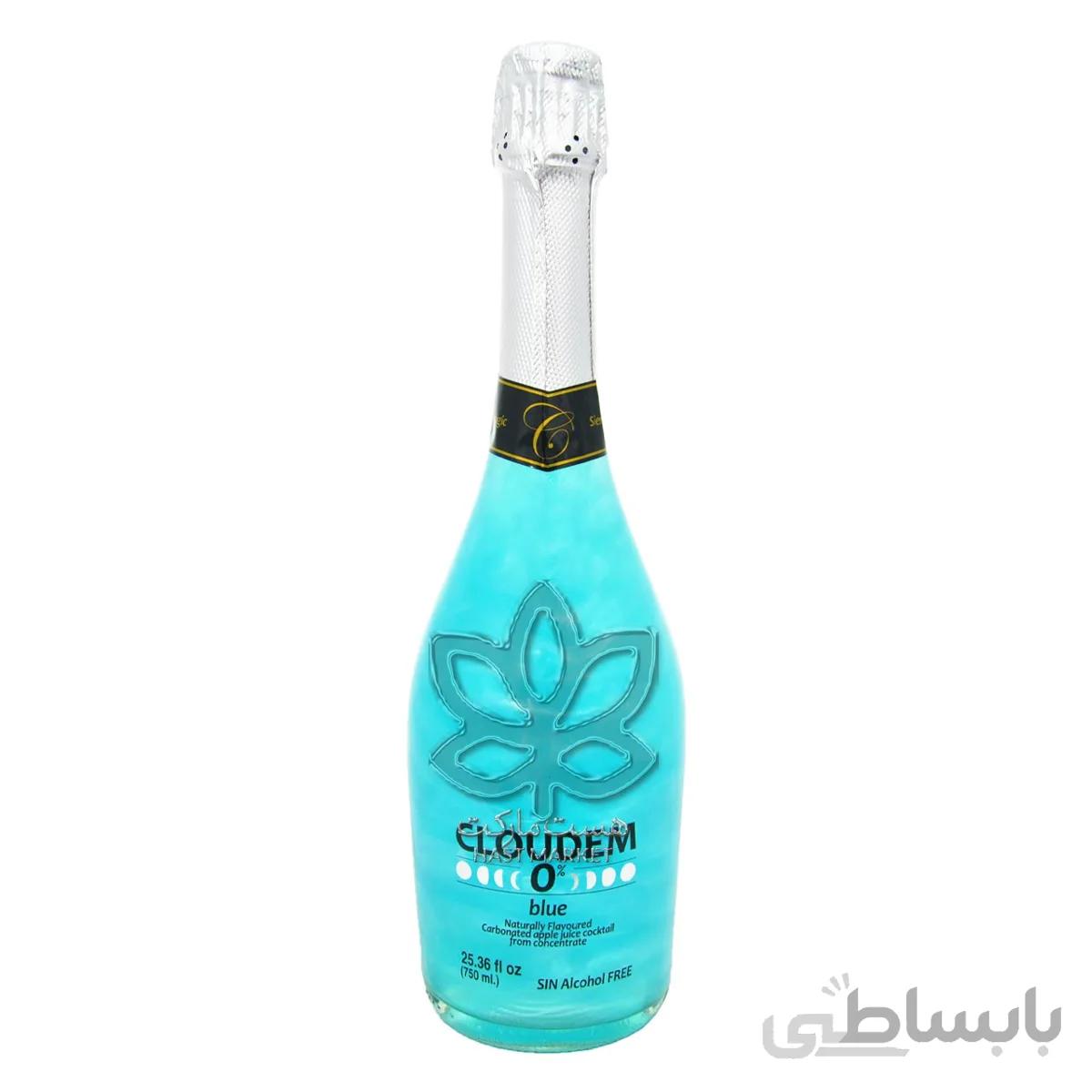 نوشیدنی شامپاین آبی بدون الکل ۷۵۰ میل کلودم – cloudem