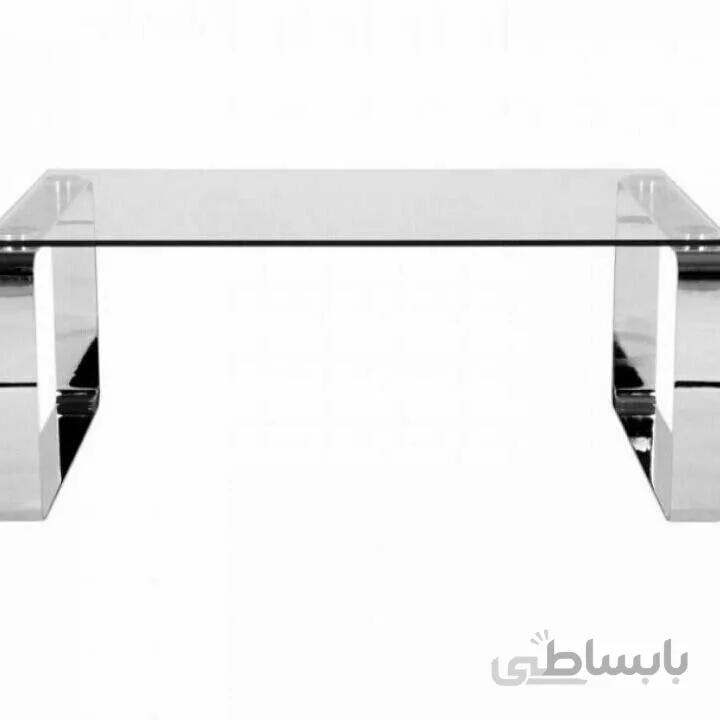 میز جلو مبلی TB11 - آبکاری کروم و شیشه دودی ا TB11
