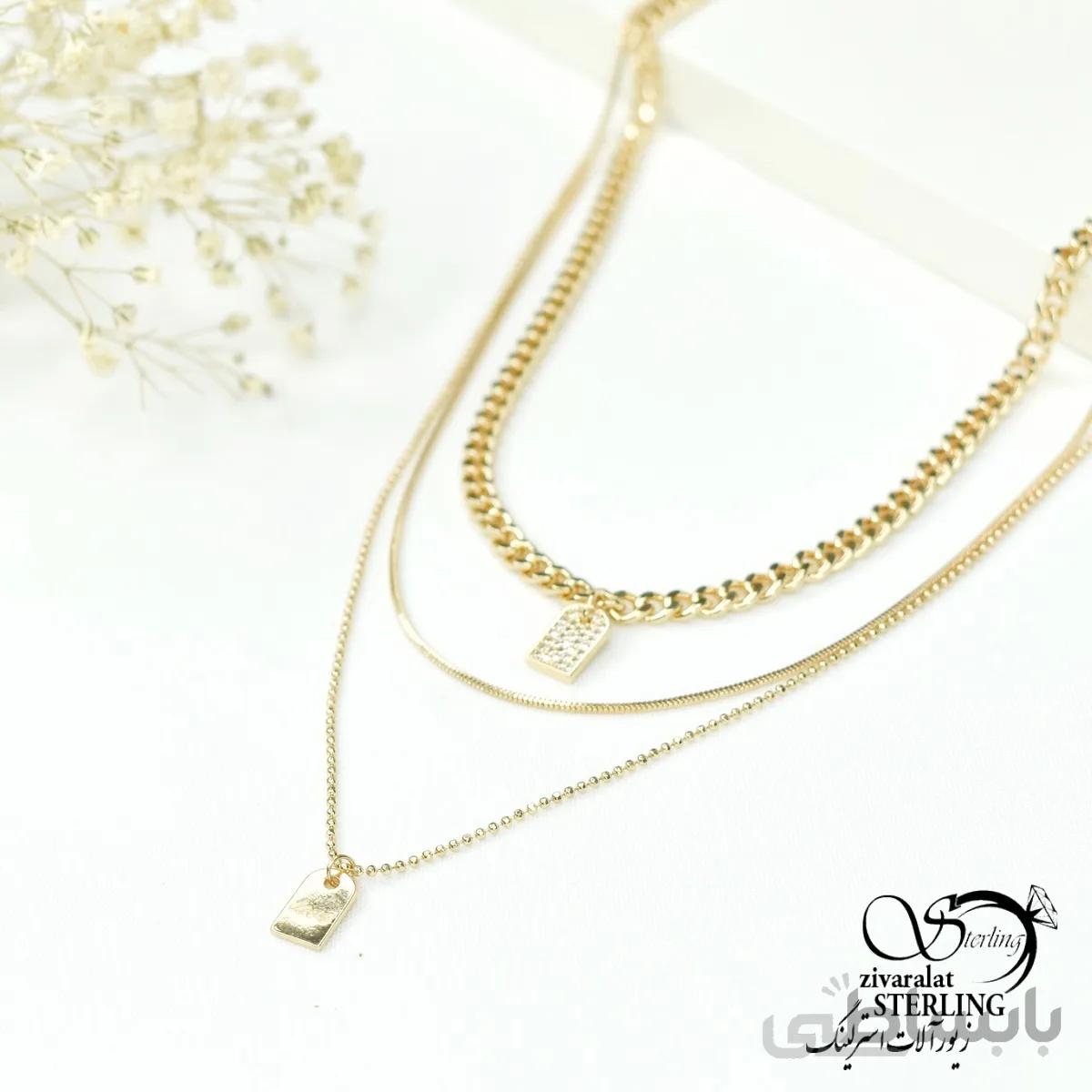 گردنبند استیل زنانه کد 6027