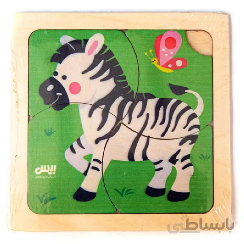 پازل ۴ تیکه طرح گورخر ا پازل ۴ تیکه طرح گورخر
