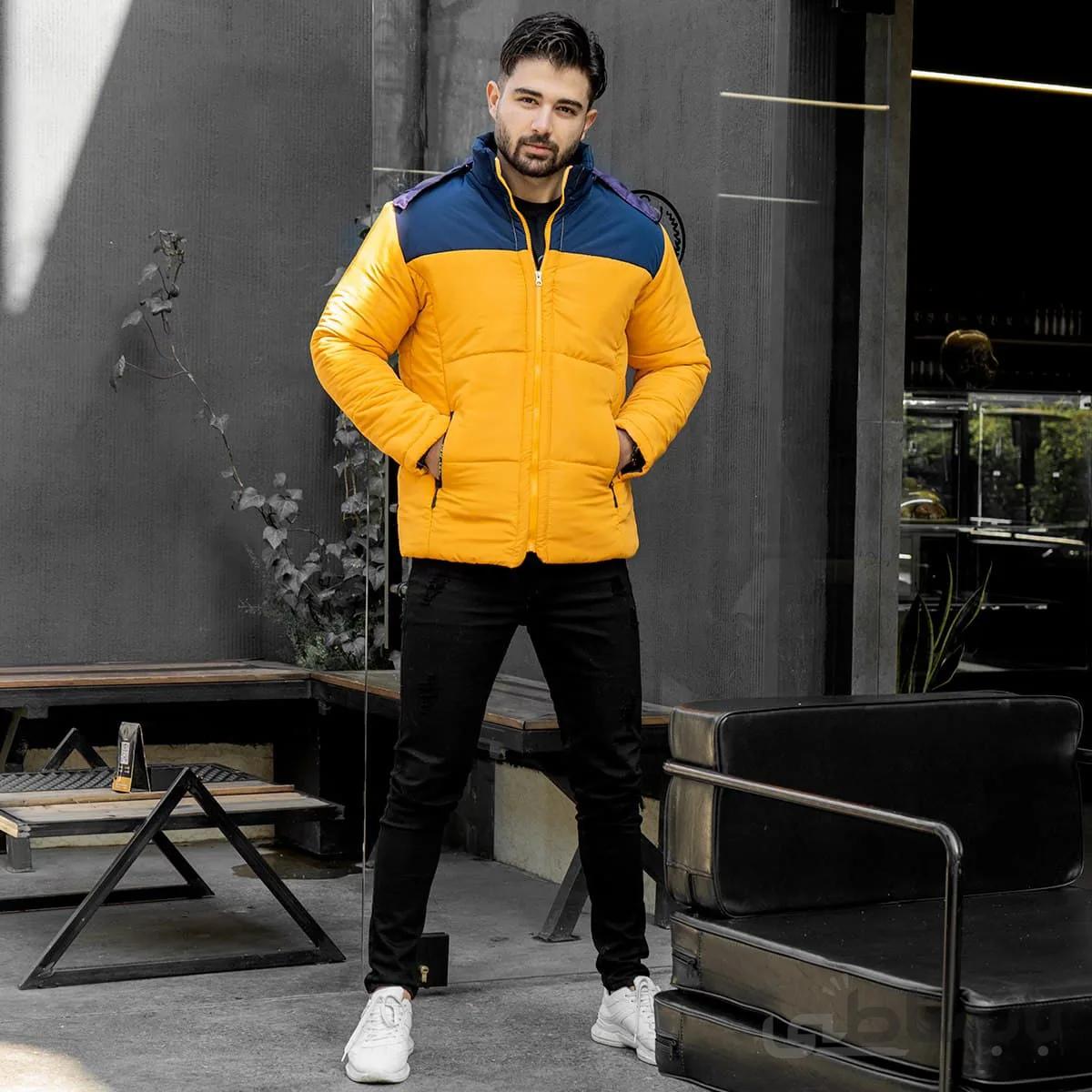 کاپشن فیلا زرد مردانه مدل Emad