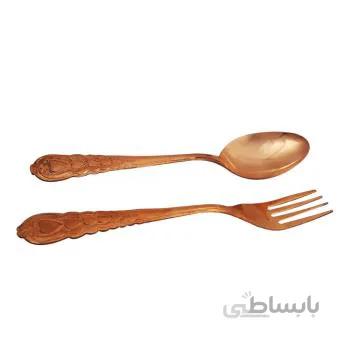 قاشق چنگال غذاخوری مسی طرح قلب توت کالا tootkala