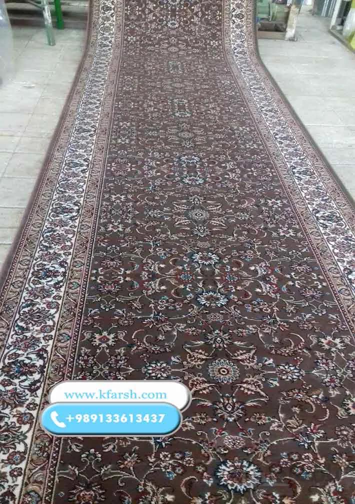 فرش کناره افشان گردویی (شکلاتی)