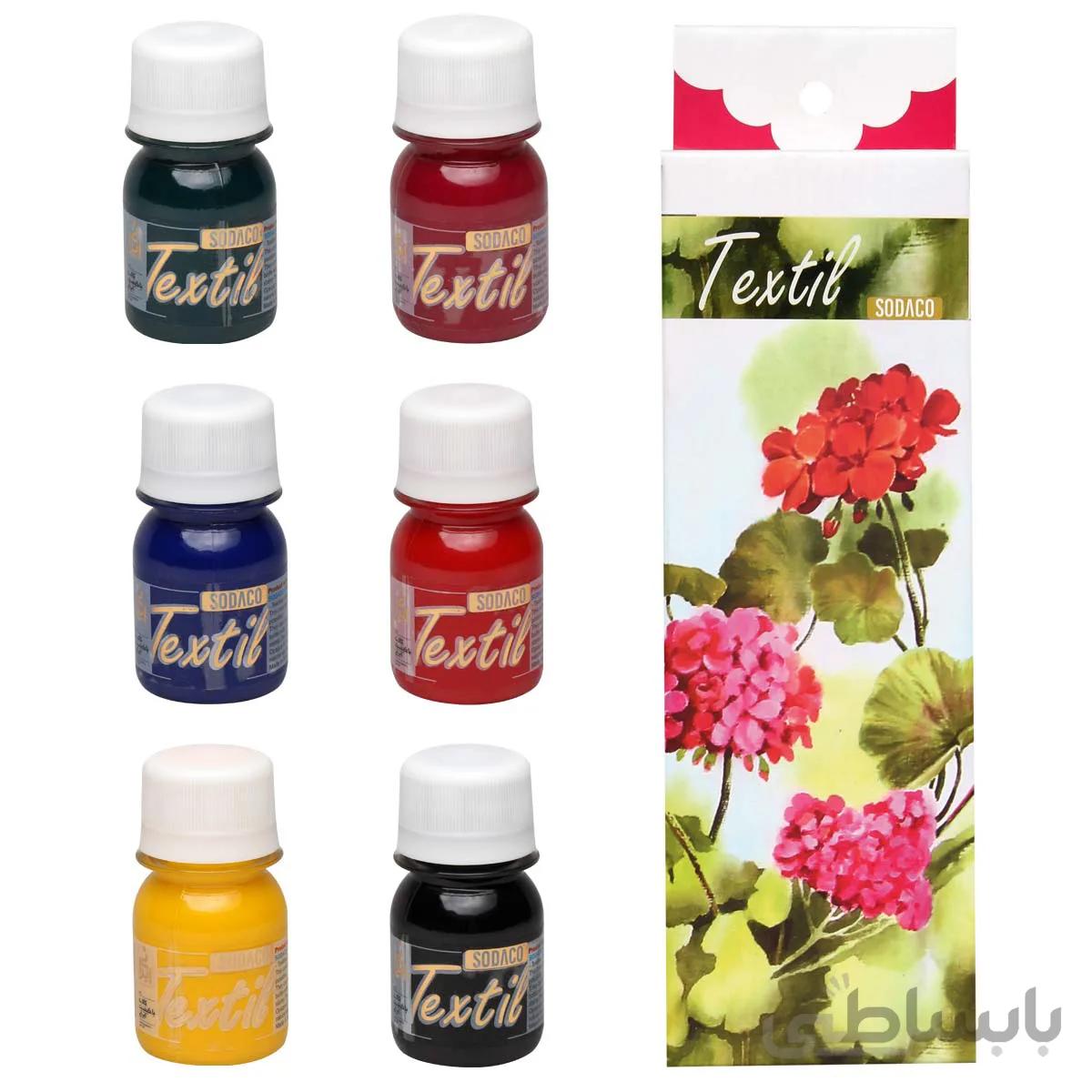 رنگ پارچه سوداکو مدل Transparent بسته 6 رنگ