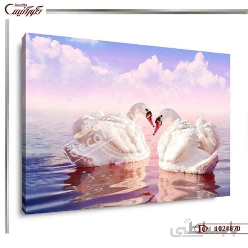 تابلو دو قو عاشق 3922 ا Picture of two swan lovers 3922