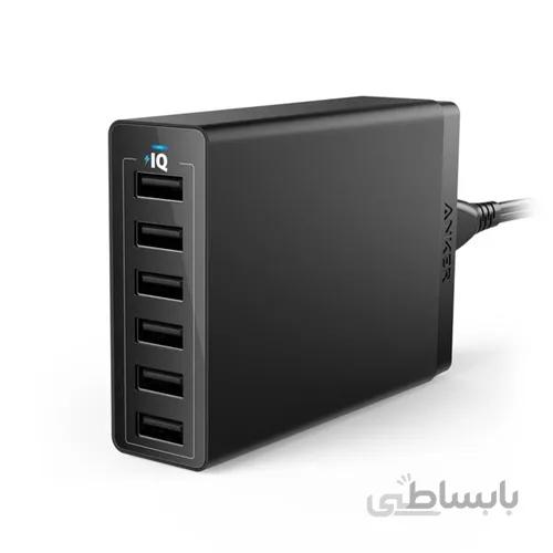 شارژر رومیزی انکر با پورت ششگانه مدل A2123 PowerPort ا Anker A2123 PowerPort 6 Ports Desktop Charger