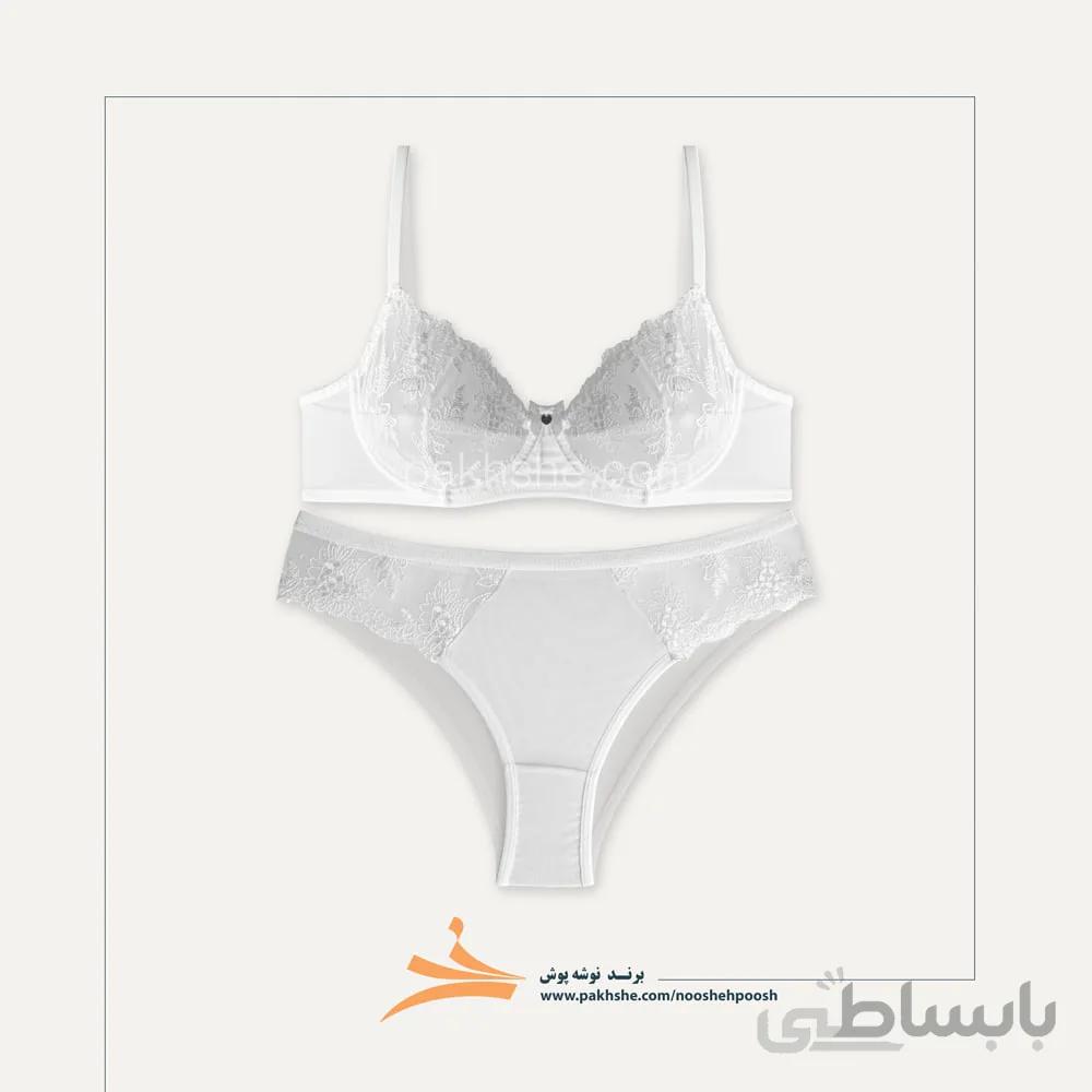 ست سفید فنردار تورگاز برند نوشه پوش کد 55090