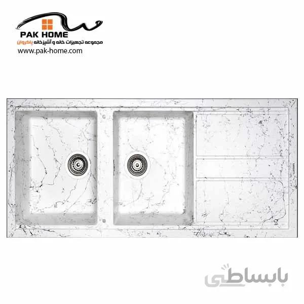 سینک گرانیتی مرمر سفید سارگاتی