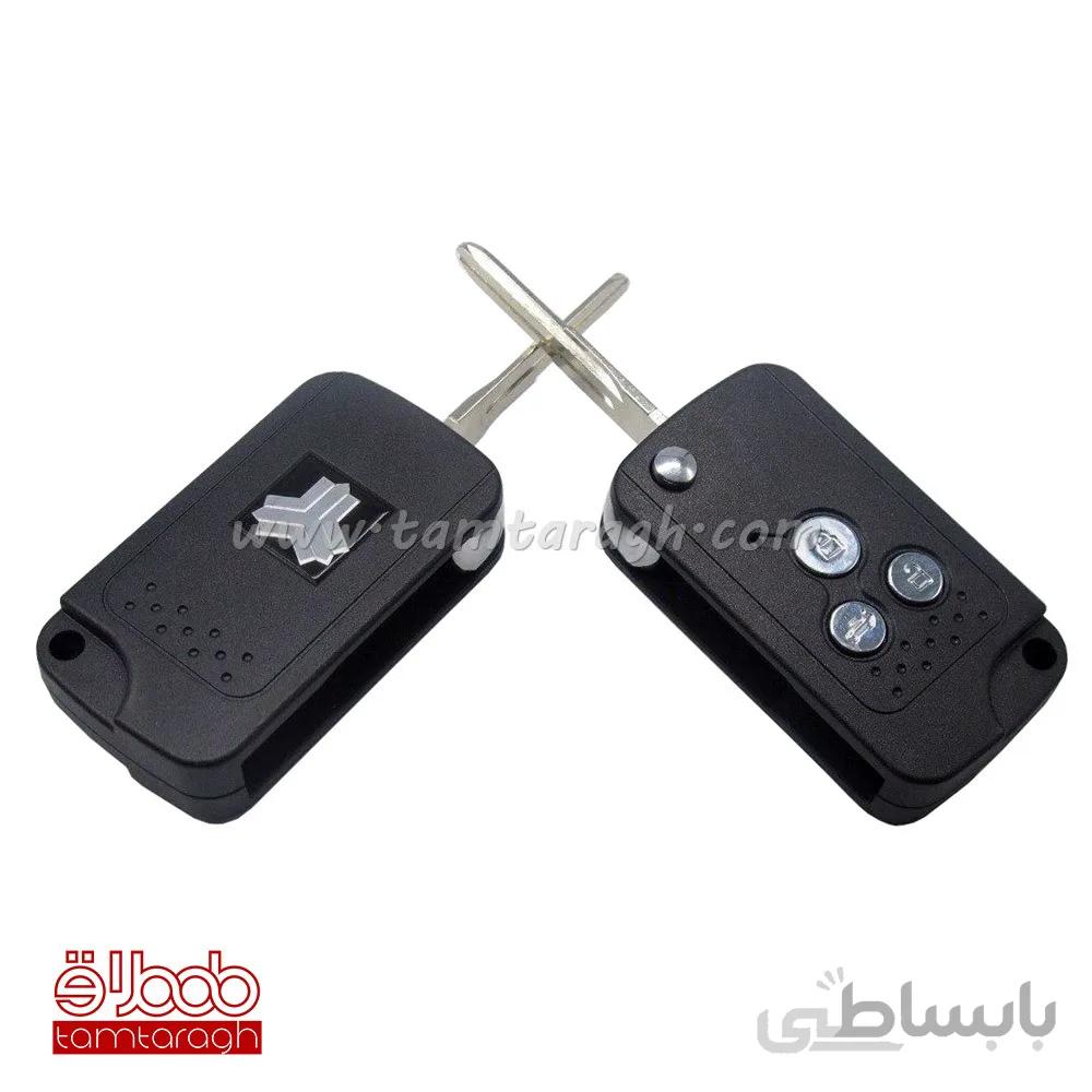 قاب ریموت تاشو پراید و تیبا (سه دکمه)