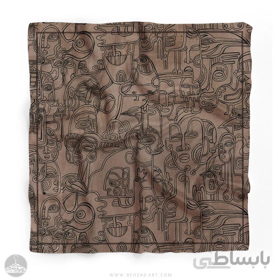 دستمال سر و گردن طرح شهر شلوغ 2