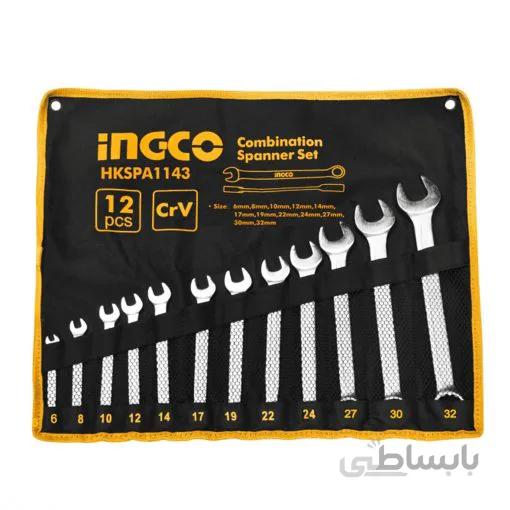 ست آچار 12 عددی یکسر رینگ اینکو مدل HKSPA1142