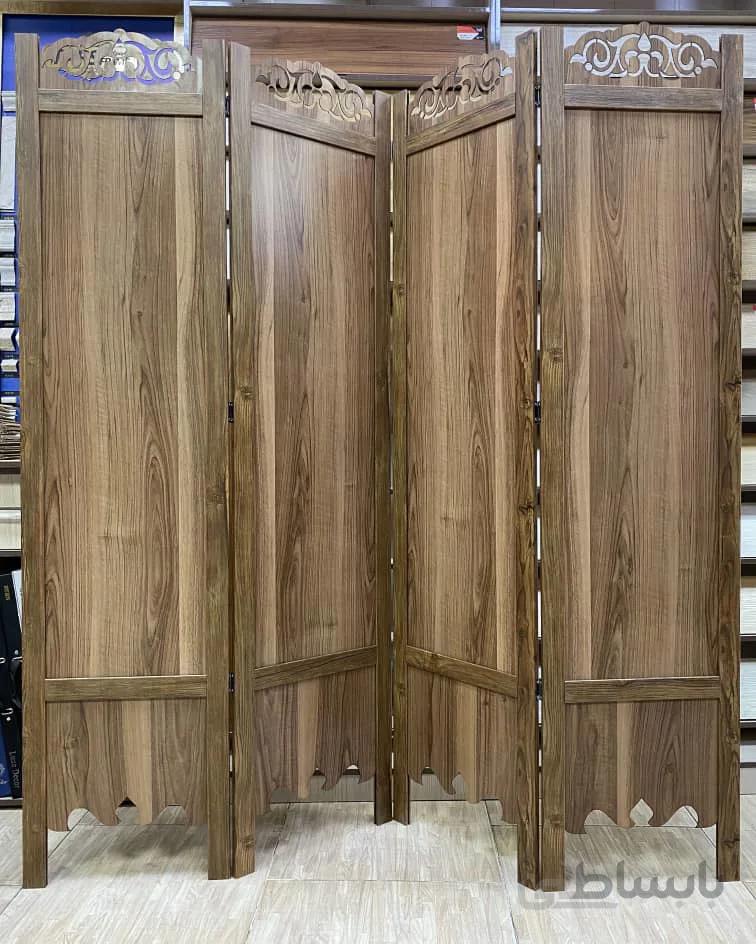 پاراوان ساده گردویی روشن