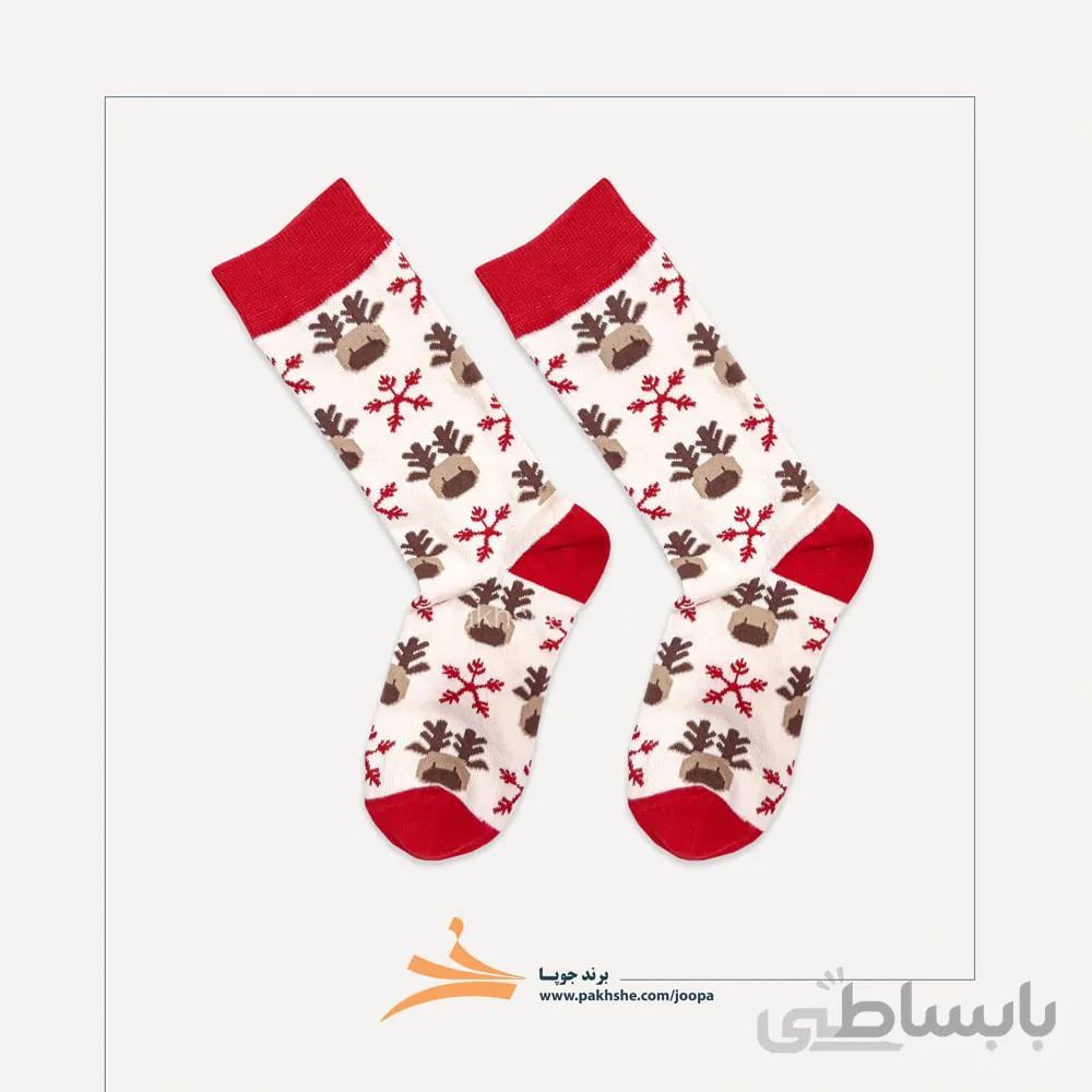 جوراب ساق بلند زنانه طرح گوزنی برند جوپا کد 1230