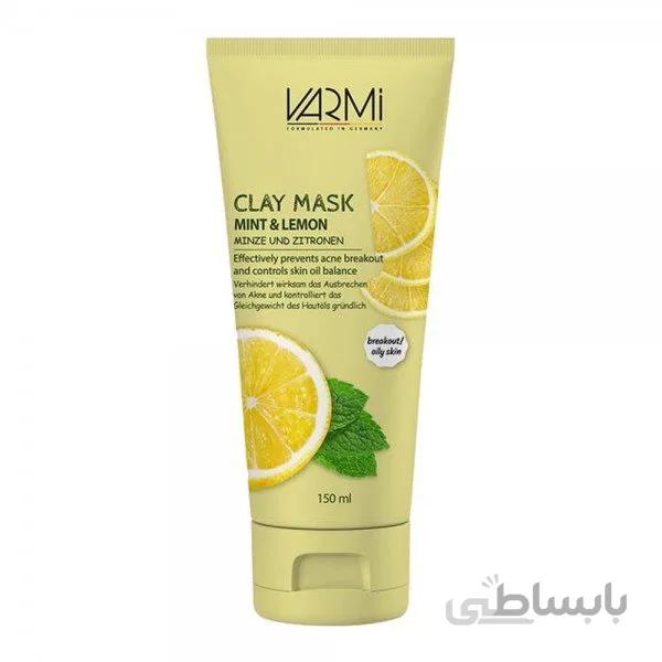 ماسک صورت خاک رسی نعناع و لیمو وارمی ا Clay Mask Mint & Lemon 150ml VARMI