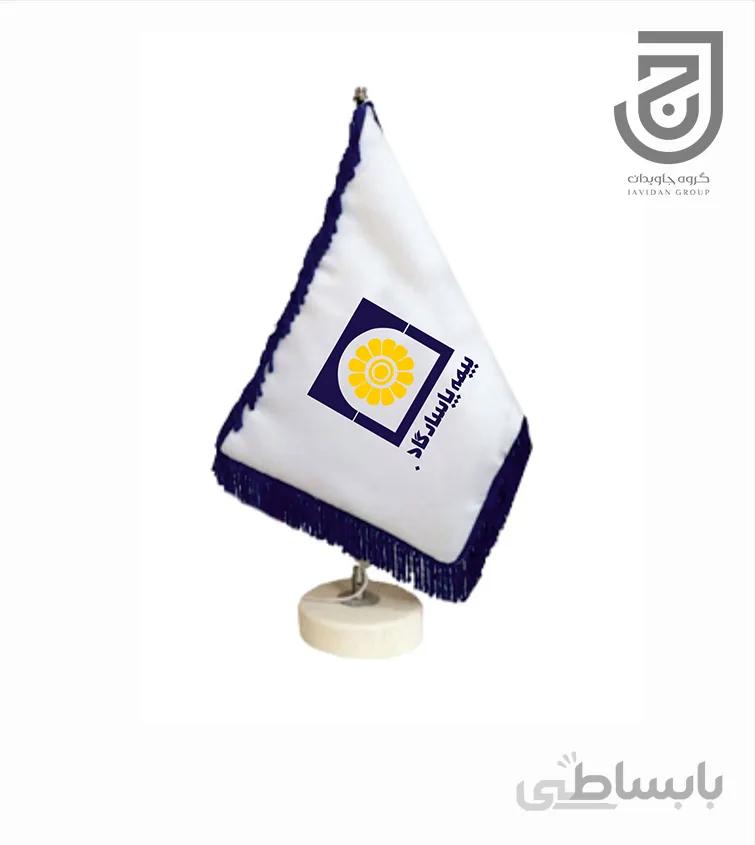 پرچم رومیزی طرح بیمه پاسارگاد دور ریشه