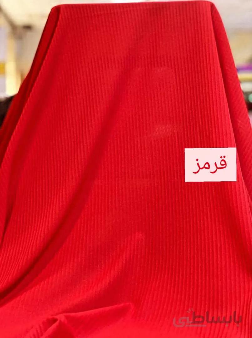 کرپ حریر خطی قرمز