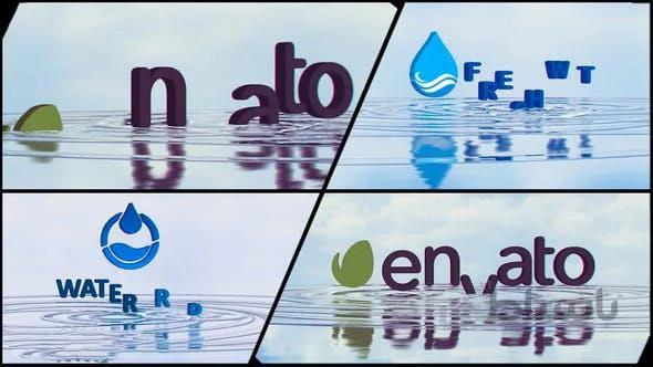 پروژه آماده افترافکت : لوگو Corporate Logo V21 Water Ripples Emerge 22401592
