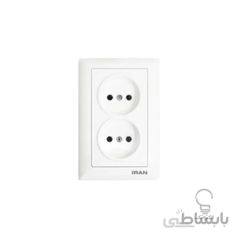 پریز برق دوقلو مدل الیزه اقتصادی فضل الکتریک