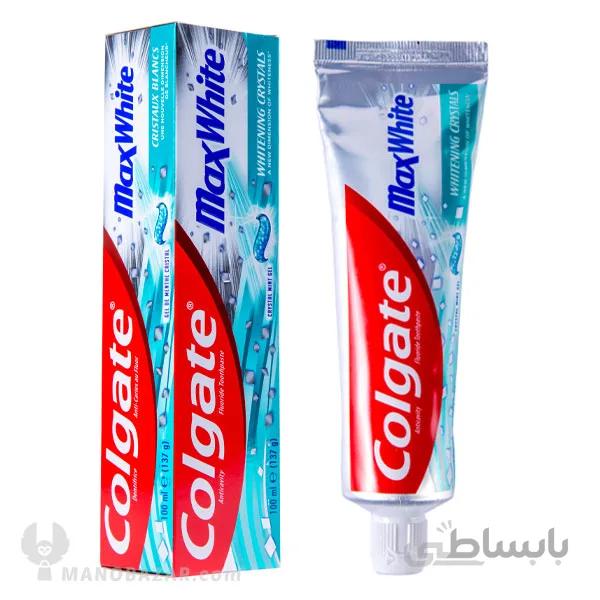 خمیر دندان کریستالی کلگیت مدل Max White : حجم 100 میلی لیتر