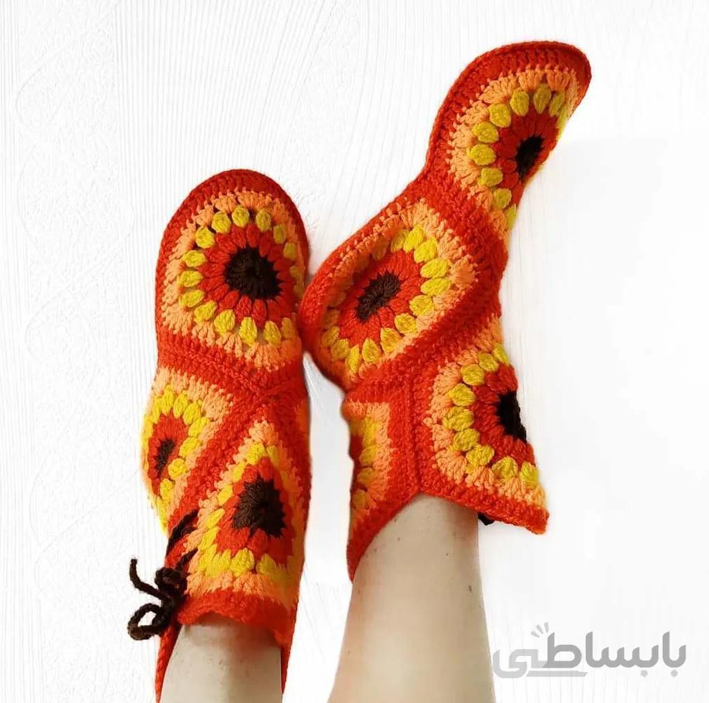 نیم بوت بافتنی زنانهSidra مدل KI HI DF
