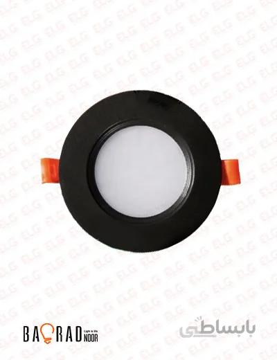 پنل سقفی SMD دور شیشه توکار 7 وات مشکی باراد نور مدل اکوپلاس