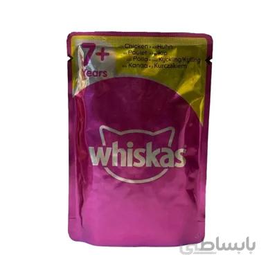 پوچ Whiskas مخصوص گربه بالغ تهیه شده از گوشت مرغ در ژله - 100 گرم