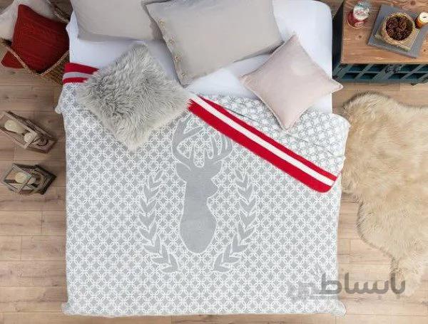 پتو تک نفره مدل Veronigue Gri مادام کوکو