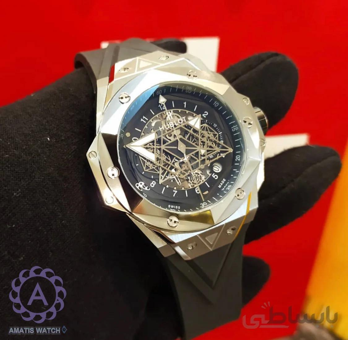 ساعت مچی هابلوت مردانه مدل Hublot Unico Sang Bleu2 Titanium
