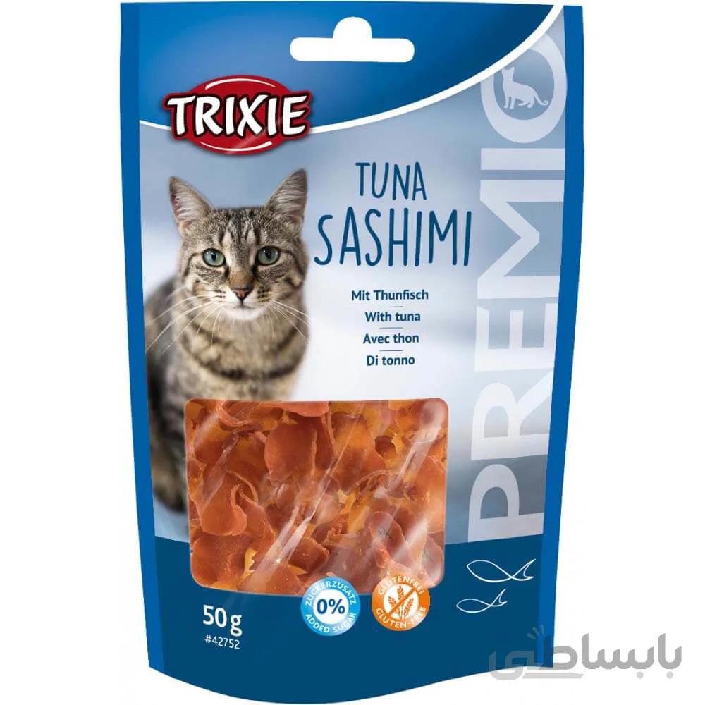 تشویقی گربه تریکسی مدل Tuna Sashimi وزن 50 گرم ا Trixie Tuna Sashimi for Cat 50g