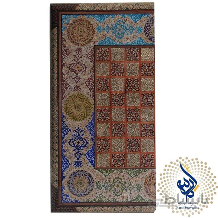 صفحه شطرنج و تخته نرد خاتم کاری طول 50 سانتی متر کد TNK-37