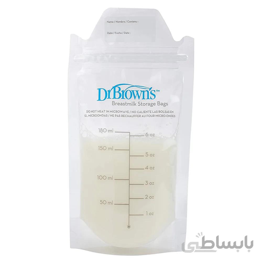 کیسه ذخیره شیر مادر دکتر براون dr browns بسته 25 عددی