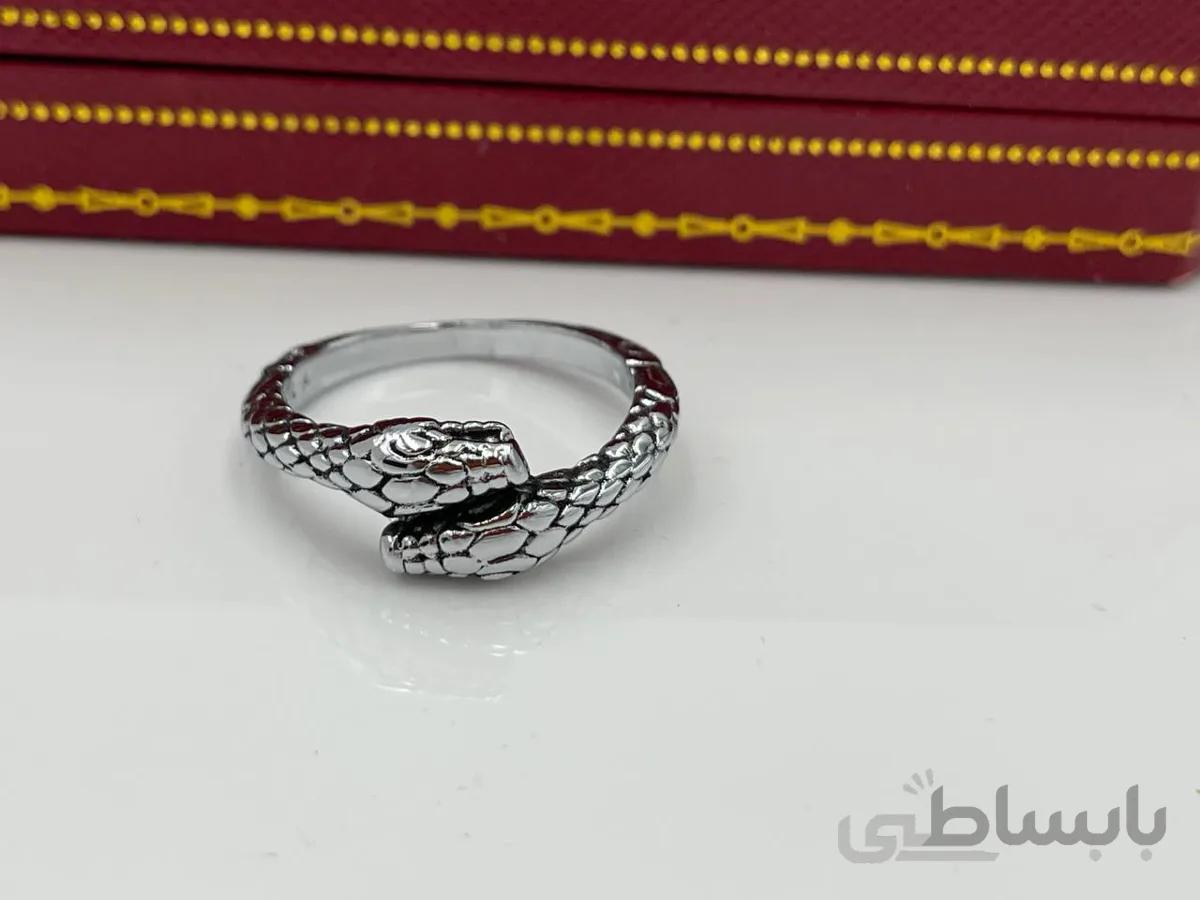 انگشتر مار دو سر استیل